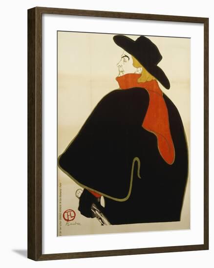 Aristide Bruant Dans Son Cabaret, 1893-Henri de Toulouse-Lautrec-Framed Giclee Print