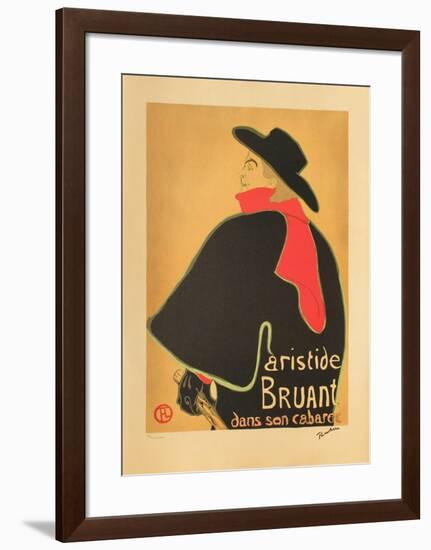 Aristide Bruant dans son cabaret I-Henri de Toulouse-Lautrec-Framed Collectable Print