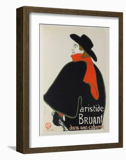 Aristide Bruant dans son cabaret II-Henri de Toulouse-Lautrec-Framed Collectable Print