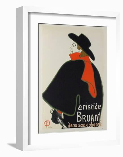 Aristide Bruant dans son cabaret II-Henri de Toulouse-Lautrec-Framed Collectable Print