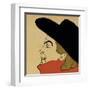 Aristide Bruant (detail)-Henri de Toulouse-Lautrec-Framed Art Print