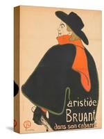 Aristide Bruant in His Cabaret, 1893-Henri de Toulouse-Lautrec-Stretched Canvas