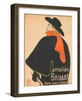 Aristide Bruant in His Cabaret, 1893-Henri de Toulouse-Lautrec-Framed Giclee Print