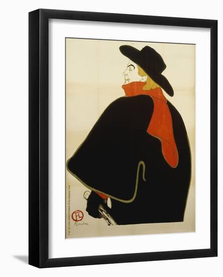 Aristide Bruant in His Cabaret, 1893-Henri de Toulouse-Lautrec-Framed Giclee Print