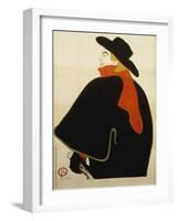 Aristide Bruant in His Cabaret, 1893-Henri de Toulouse-Lautrec-Framed Giclee Print