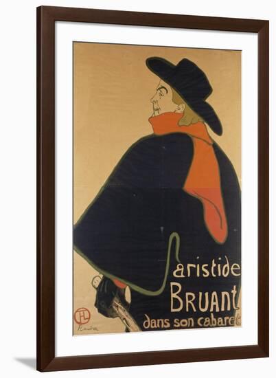 Aristide Bruant in His Cabaret, 1893-Henri de Toulouse-Lautrec-Framed Giclee Print