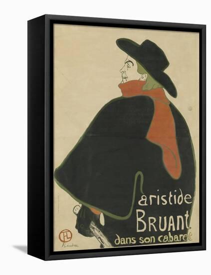 Aristide Bruant, in His Cabaret, 1893-Henri de Toulouse-Lautrec-Framed Stretched Canvas