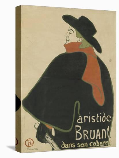Aristide Bruant, in His Cabaret, 1893-Henri de Toulouse-Lautrec-Stretched Canvas