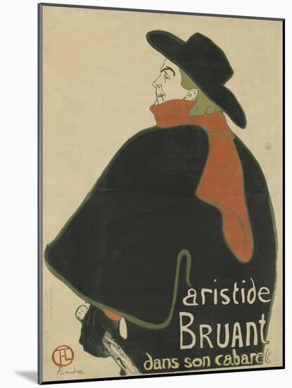 Aristide Bruant, in His Cabaret, 1893-Henri de Toulouse-Lautrec-Mounted Giclee Print