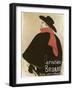 'Aristide Bruant in His Cabaret', (Poster), 1893-Henri de Toulouse-Lautrec-Framed Giclee Print