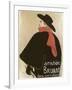 'Aristide Bruant in His Cabaret', (Poster), 1893-Henri de Toulouse-Lautrec-Framed Giclee Print