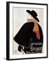 Aristide Bruant in His Cabaret-Henri de Toulouse-Lautrec-Framed Art Print