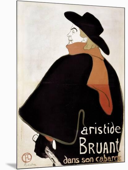 Aristide Bruant in His Cabaret-Henri de Toulouse-Lautrec-Mounted Art Print