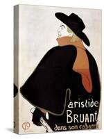 Aristide Bruant in His Cabaret-Henri de Toulouse-Lautrec-Stretched Canvas