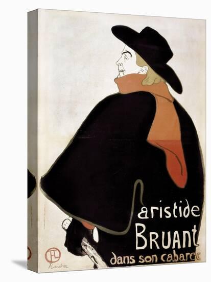 Aristide Bruant in His Cabaret-Henri de Toulouse-Lautrec-Stretched Canvas