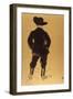 Aristide Bruant in Mirliton, 1893-Henri de Toulouse-Lautrec-Framed Premium Giclee Print