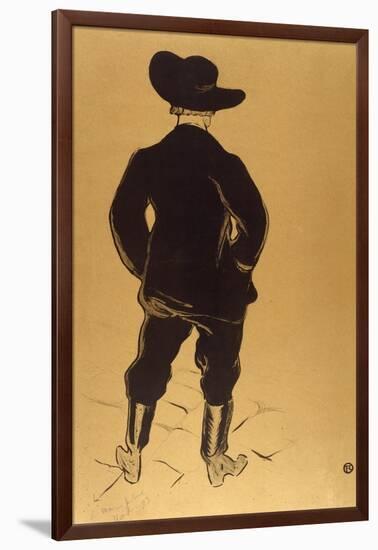 Aristide Bruant in Mirliton, 1893-Henri de Toulouse-Lautrec-Framed Giclee Print