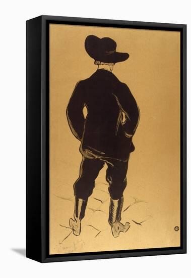 Aristide Bruant in Mirliton, 1893-Henri de Toulouse-Lautrec-Framed Stretched Canvas