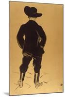 Aristide Bruant in Mirliton, 1893-Henri de Toulouse-Lautrec-Mounted Giclee Print