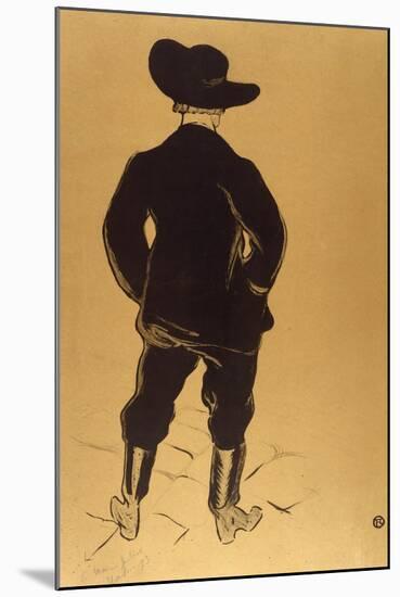 Aristide Bruant in Mirliton, 1893-Henri de Toulouse-Lautrec-Mounted Giclee Print