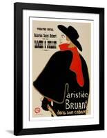 Aristide Bruant-Henri de Toulouse-Lautrec-Framed Art Print