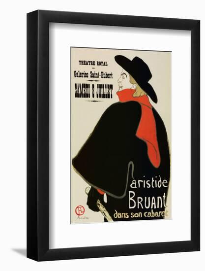 Aristide Bruant-Henri de Toulouse-Lautrec-Framed Premium Giclee Print