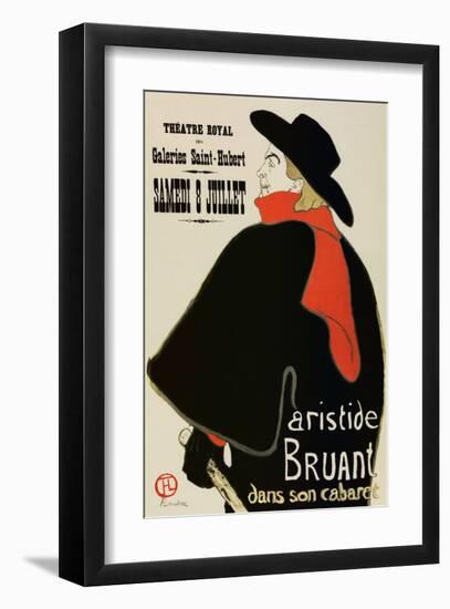 Aristide Bruant-Henri de Toulouse-Lautrec-Framed Premium Giclee Print