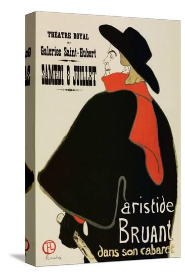 Aristide Bruant-Henri de Toulouse-Lautrec-Stretched Canvas