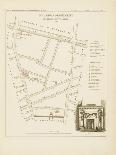 Plan de Paris, arrondissements en 1834: IVème arrondissement Quartier de la Banque de France-Aristide-Michel Perrot-Giclee Print