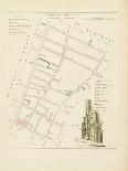 Plan de Paris, arrondissements en 1834: IVème arrondissement Quartier de la Banque de France-Aristide-Michel Perrot-Giclee Print