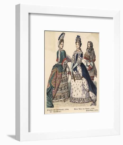 Aristocratic Dress 1694-null-Framed Art Print