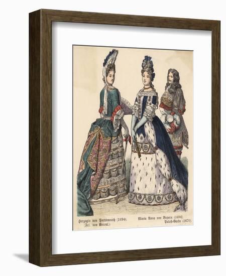 Aristocratic Dress 1694-null-Framed Art Print