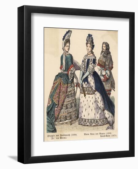 Aristocratic Dress 1694-null-Framed Art Print