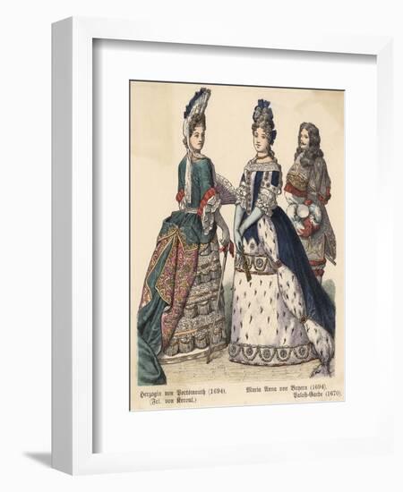 Aristocratic Dress 1694-null-Framed Art Print