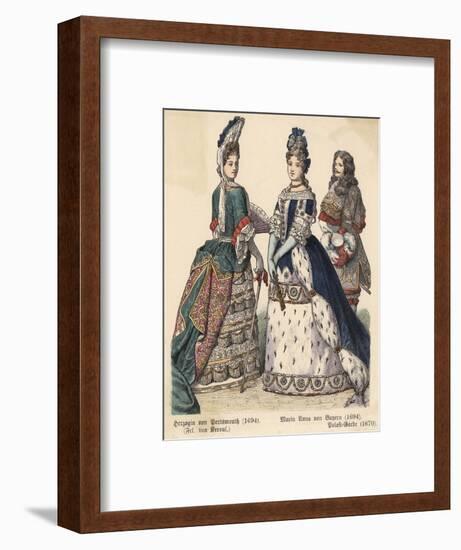 Aristocratic Dress 1694-null-Framed Art Print