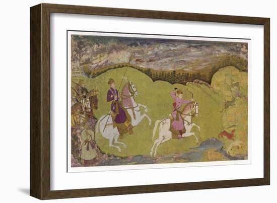 Aristocratic Indian Hunters-null-Framed Art Print