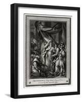 Aristodemus, Being Elected King of Crete, Is Crowned by the Venerable Sages, 1777-W Walker-Framed Giclee Print