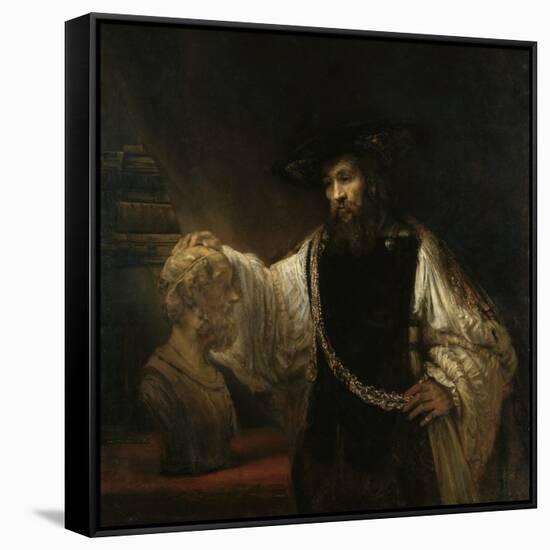 Aristotle (384-322 BC) with a Bust of Homer, 1653-Rembrandt van Rijn-Framed Stretched Canvas