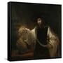 Aristotle (384-322 BC) with a Bust of Homer, 1653-Rembrandt van Rijn-Framed Stretched Canvas