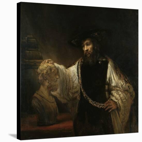 Aristotle (384-322 BC) with a Bust of Homer, 1653-Rembrandt van Rijn-Stretched Canvas