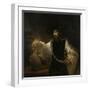 Aristotle (384-322 BC) with a Bust of Homer, 1653-Rembrandt van Rijn-Framed Premium Giclee Print