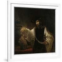 Aristotle (384-322 BC) with a Bust of Homer, 1653-Rembrandt van Rijn-Framed Giclee Print