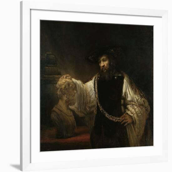 Aristotle (384-322 BC) with a Bust of Homer, 1653-Rembrandt van Rijn-Framed Giclee Print