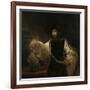 Aristotle (384-322 BC) with a Bust of Homer, 1653-Rembrandt van Rijn-Framed Giclee Print