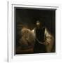 Aristotle (384-322 BC) with a Bust of Homer, 1653-Rembrandt van Rijn-Framed Giclee Print