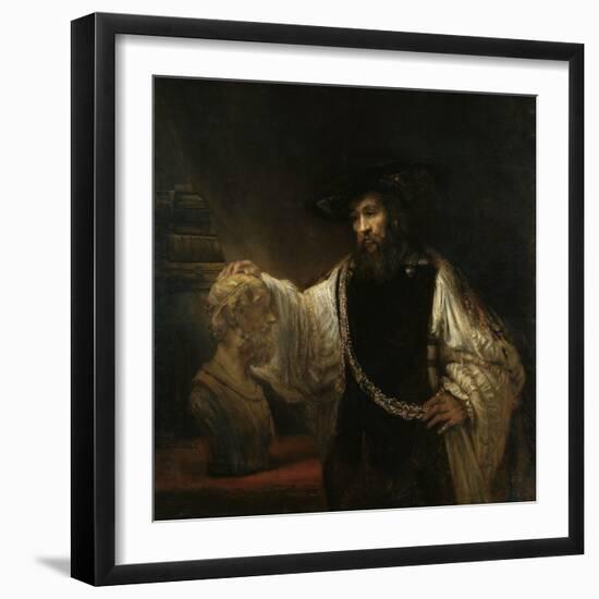 Aristotle (384-322 BC) with a Bust of Homer, 1653-Rembrandt van Rijn-Framed Giclee Print