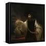 Aristotle (384-322 BC) with a Bust of Homer, 1653-Rembrandt van Rijn-Framed Stretched Canvas