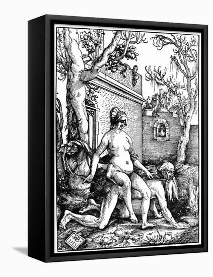 Aristotle and Phyllis, 1513-Hans Baldung-Framed Stretched Canvas