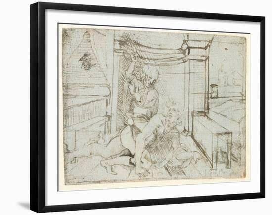 Aristotle and Phyllis-Leonardo da Vinci-Framed Giclee Print