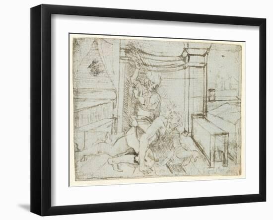 Aristotle and Phyllis-Leonardo da Vinci-Framed Giclee Print